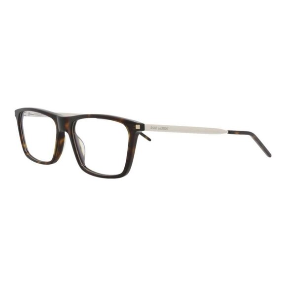 Saint Laurent Mens Square/Rectangle Havana Silver Transparent Fashion Designer - Picture 1 of 4